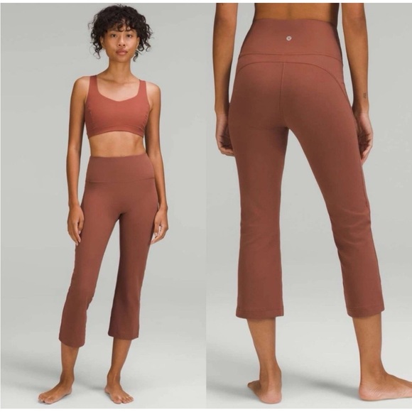 lululemon athletica Pants - Lululemon Groove Super-High Rise Crop 23” Ancient Copper Nulu Fabric
